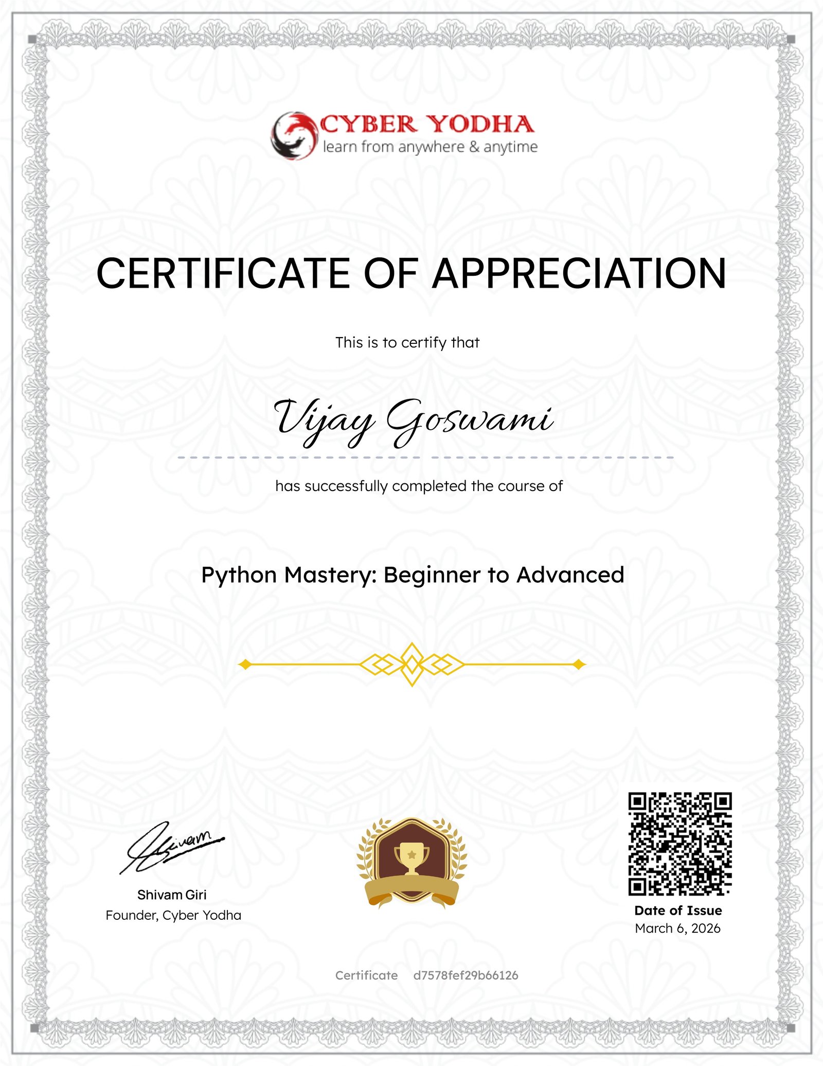 Python Mastery: Beginner to Advanced